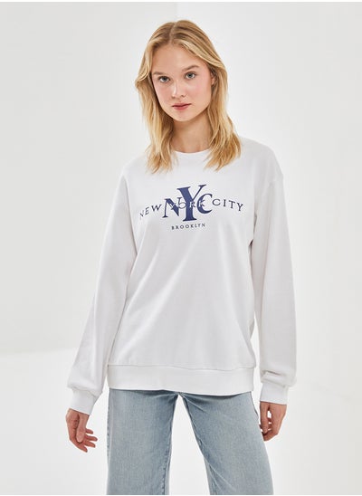 Buy Crew Neck Printed Women's Sweatshirt in Egypt