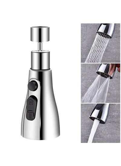 اشتري 360°Swivel Kitchen Sink Tab Aerator Faucet Sprayer Head with 3 Water Outlet Modes Filter Universal Kitchen Sink Accessories Tools في الامارات