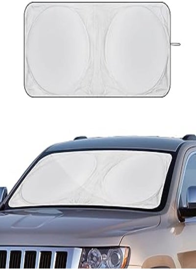 Buy Qoosea Car Windscreen Sun Shade, Car Front Windshield Sunshade, Foldable Front Window Sunshades, Block UV Ray Sun Visor Protector for for SUV Truck Keep Vehicle Cooler, 160x85cm in Egypt