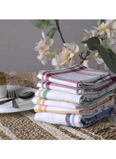 Buy 4-Piece Multi Purpose Fabric Highly Absorbent Quick Dry Kitchen For Every Day Cleaning Towel Set 45x70 cm in UAE