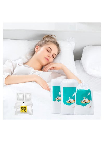 اشتري Disposable Bed Sheets Travel Bedding Set Portable 4 Pack for Hotel One Time Bedsheet في الامارات