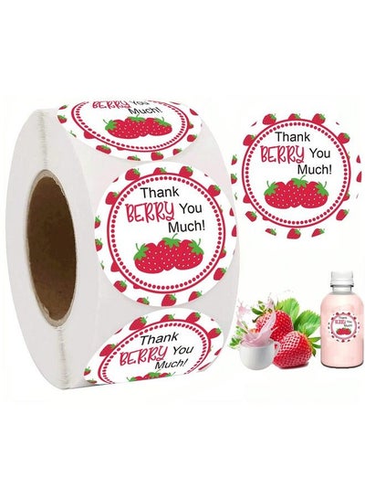 Buy Strawberry Thank You Sticker Labels 1.5 Inch Thank You Berry Much Stickers Sweet Strawberry Themed Birthday Party Favors Baby Shower Thank You Sticker Labels For Envelope Sealsgoodie 250 Pcs in Saudi Arabia