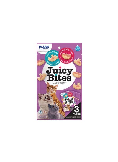 اشتري Inaba Juicy Bites الروبيان والمأكولات البحرية بنكهة 3 قطعة / PK, Inaba Cat Treats, خالي من الحبوب, قابل للعق, علاج كريمي للقطط قابل للضغط, يعامل القطط الكريمي, أغطية لأطعمة القطط, يعامل لعق للقطط في الامارات