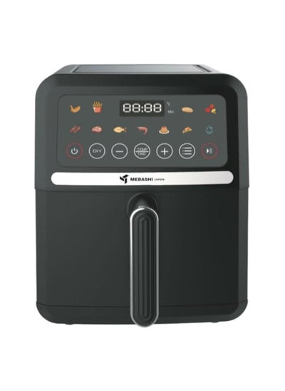 Buy MEBASHI Air Fryer with Digital Touch Screen, 1500W 5L Capacity, 360֯ Heat Circulation, Non-Stick Coating, 12 Function Menus (ME-AF654) in UAE