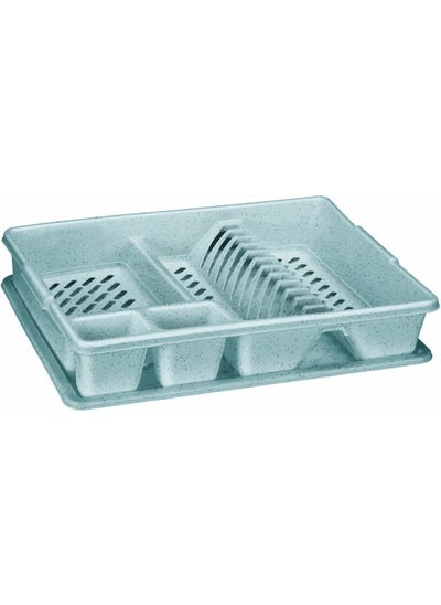 Buy Large Plastic Drainer With Tray Gray 38Cm in UAE