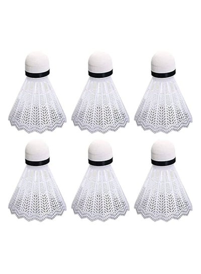 Buy 6 Pcs Plastic Badminton Shuttlecocks with Great Stability and Durability in UAE