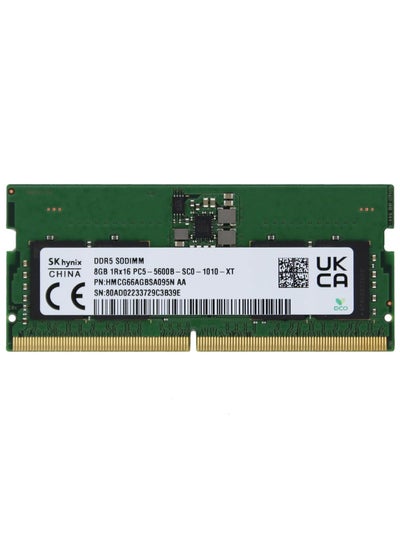 Buy Hynix DDR5 8GB (1x8GB) 5600MHz PC5-44800 SODIMM 1Rx16 CL46 1.1v HMCG66AGBSA095N Notebook Laptop RAM Upgrade Adamant in Egypt