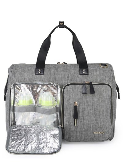 اشتري Gabrielle Mom Dad XL Travel Diaper Bag with Diaper Changing Mat- Grey في الامارات