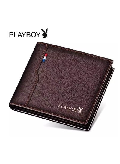 Buy Mens Soft Leather RFID Protection Wallets Card Holder with Zip Genuine in Saudi Arabia