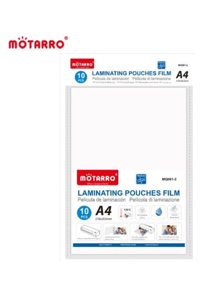 Buy A4 Laminating Pouches Clear PACK OF 10 in UAE