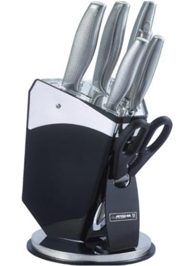 Buy Stand knife set, 8 pieces, Arshia K259-2411 in Egypt