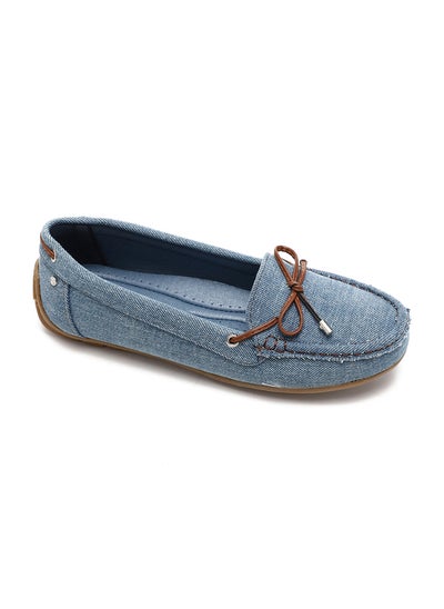 Buy Pastel Blue Flat Smart Casual Ballerina in Egypt