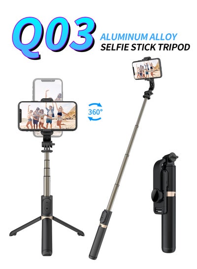 Buy Mini Selfie Stick with Fill Light, Bluetooth, Anti-shake Q03 Selfie Stick in Saudi Arabia