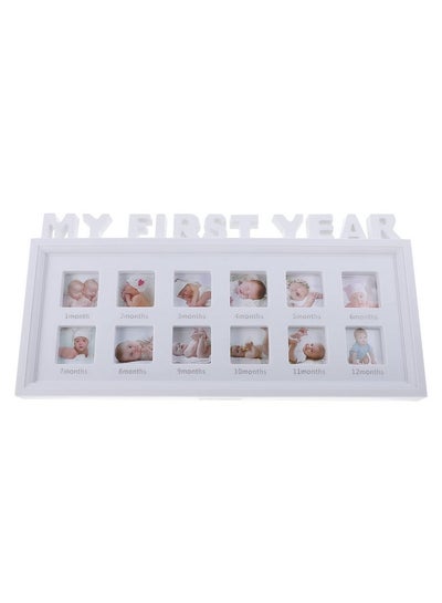 اشتري My First Year Picture Frame 12 Months Unique Photo Frame Infant Baby Newborn Photographs Albums Picture Photo Collage Keepsake Frame في السعودية