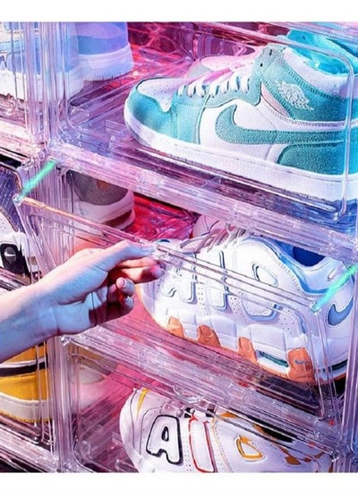 Buy Shoe Boxes Acrylic Shoe Boxes Clear Hard Plastic Shoe Storage Boxes Shoe Boxes Clear Plastic Stackable Size 13 Shoe Boxes with Lids Clear 6pc in UAE