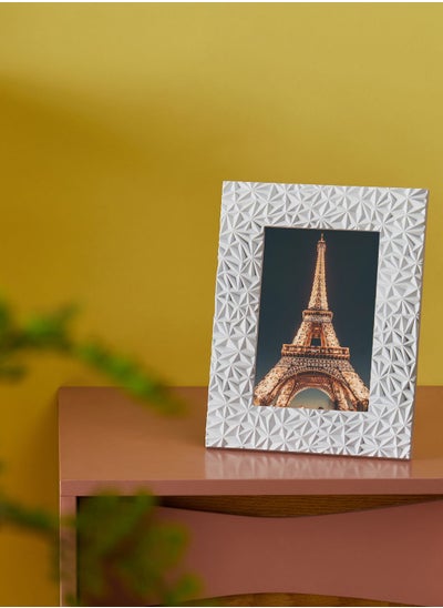 Buy White Geo Photo Frame 5 X 7In in UAE