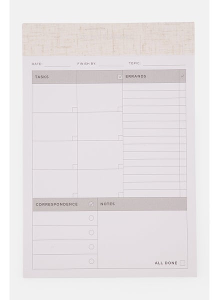 اشتري To Do List Note Pad, Off White في الامارات