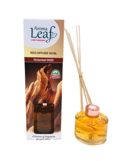 Buy Aroma Leaf Reed Diffuser With Oud Fragrance (100ML) in UAE