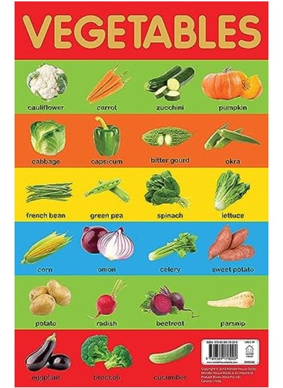 اشتري Vegetables Chart - Early Learning Educational Chart For Kids: Perfect For Homeschooling, Kindergarte في الامارات