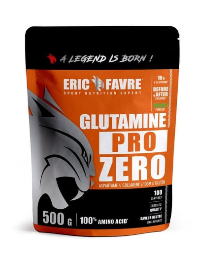 Buy Eric Favre Glutamine Pro Zero 500g 100 servings in UAE