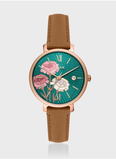 Buy Jacqueline Leather Strap Analog Watch in UAE