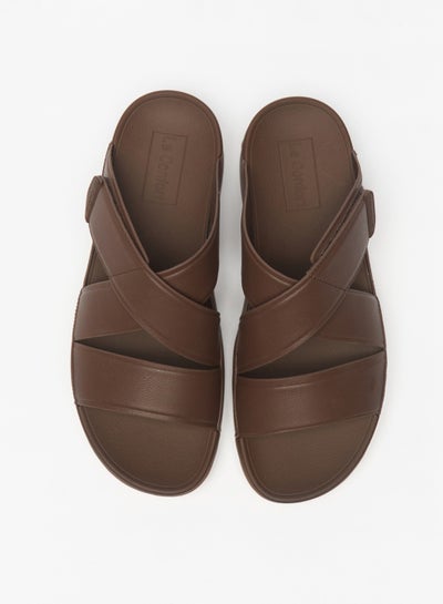 Buy Solid Cross Strap Sandals in Saudi Arabia