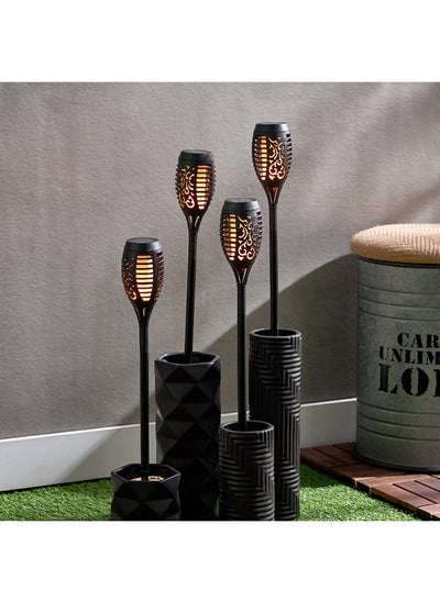 اشتري Lyn 4-Piece Solar Spike Garden LED Light Set 8 x 36 x 8 cm في السعودية