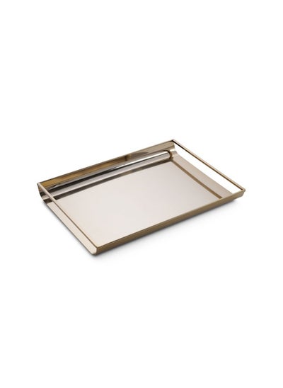 اشتري Nubia Rect. Tray 34X25X3cm - Shiny Gold في الامارات