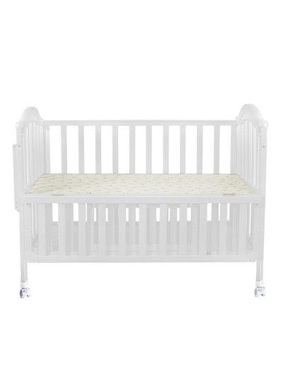 Buy Baby Wooden Bed Attachable With Parents Bedside Mosquito net and Storage with 4 Wheel 95x55cm in Saudi Arabia