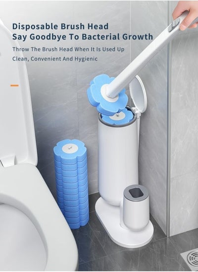 Buy Smart  Disposable Toilet Brush Household No Dead Ends Wash Toilet Brush Set Toilet Cleaning Artifact Cleaning Set Can Be Thrown Away in Saudi Arabia