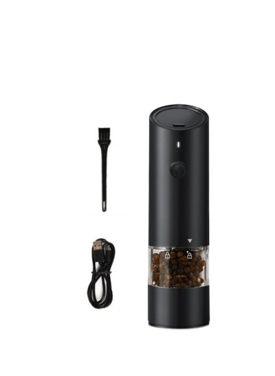 Buy USB Rechargeable Electric Salt and Pepper Grinder with Adjustable Coarseness, Ceramic Core, Clear View, Handheld Spice Mill with LED Light - Essential Kitchen Gadget. in Saudi Arabia