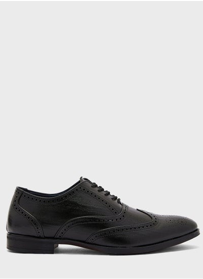 Buy Formal Wing Cap Brogue Lace Ups in UAE