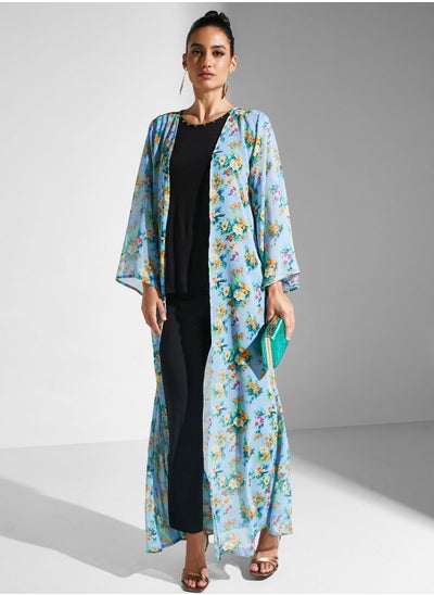 اشتري Floral Printed Longline Kimono في الامارات