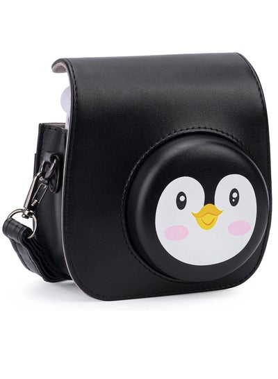 Buy PU Leather For Instax Camera Compact Case for Fujifilm Instax Mini 11/9/8/8+ Instant Film Camera Black Penguin in Saudi Arabia