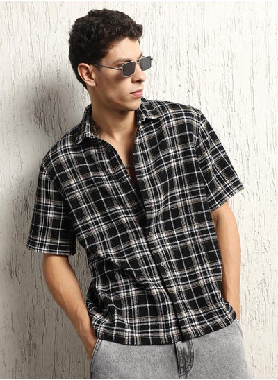 Buy Classic Tartan Checks Opaque Cotton Casual Shirt in UAE