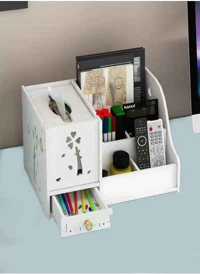 Buy Desktop Multifunctional Storage Box Cosmetics Storage Tissue Box in UAE