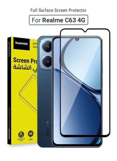 Buy Screen Protector For Realme C63 4G – Premium Edge to Edge Tempered Glass, High Transparency, Delicate Touch, Anti-Explosion, Smooth Arc Edges, Easy Installation in Saudi Arabia