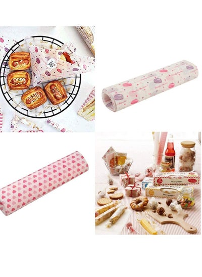 Buy Baking Food Packaging Paper Wax Paper Food Grade Grease Paper Food Wrappers Wrapping Paper For Bread Sandwich Burger Fries Oil Paper Baking Tools Disposable Candy Baking Oil-Proof Package Paper 100 Pc in Saudi Arabia