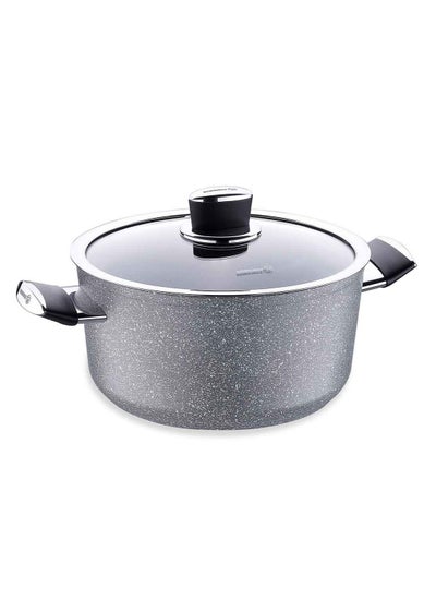 Buy Granite Cooking Saucepan Pot 2 Liters With Handle and Lid in UAE