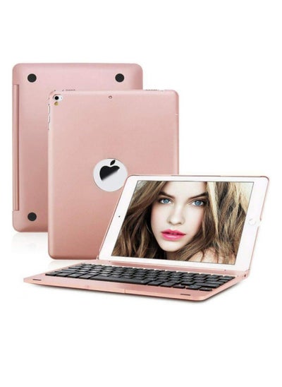 Buy Wireless Bluetooth Keyboard Smart Cover Case For iPad air1/air2/pro 9.7/new ipad 9.7 (2017/2018) Rose Gold in UAE