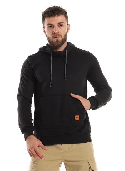 Buy Mens Plain Hoodie With Leather Acssesory in Egypt