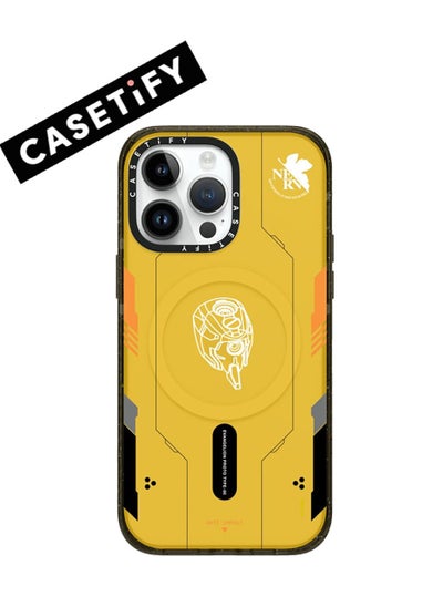 Buy Apple iPhone 15 Pro Max Case,Test type-00 Magnetic Adsorption Phone Case - Yellow in UAE