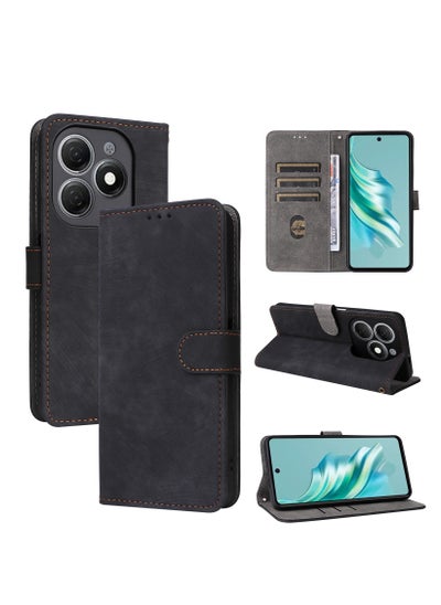 اشتري Phone Case for Tecno Spark 20/ Infinix Smart 8 Pro with RFID Security Protection Flip PU Leather Wallet Case with Card Holder Shockproof Protective Cover في السعودية