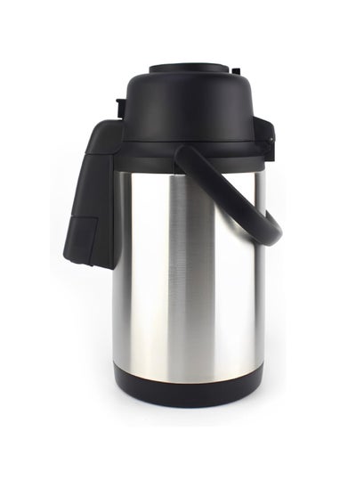 Buy Airpot Flask with Pump Vacuum Insulated Double Wall Stainless Steel Flask in UAE