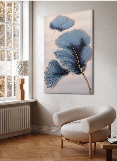 Buy Canvas Wall Art Stretched Over Wooden Frame with Flowers Art Pattern Painting in Saudi Arabia