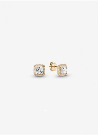 Buy Pandora Timeless Women's Fashion Versatile Classic Cubic Zirconia Gold Square Radiant Halo Earrings, Pendant Earring Gift 250327CZ in UAE