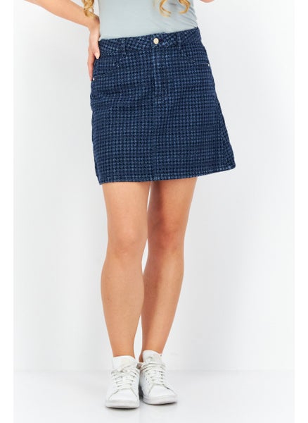 اشتري Women Allover Print Mini Skirt, Blue في الامارات