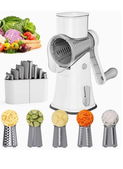 Buy 5 in 1 Kitchen Multifunctional Cheese Manual Roller Grater in UAE