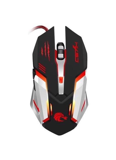 اشتري HXSJ S100 6 Keys Colorful Luminous Wired Gaming Mouse في السعودية