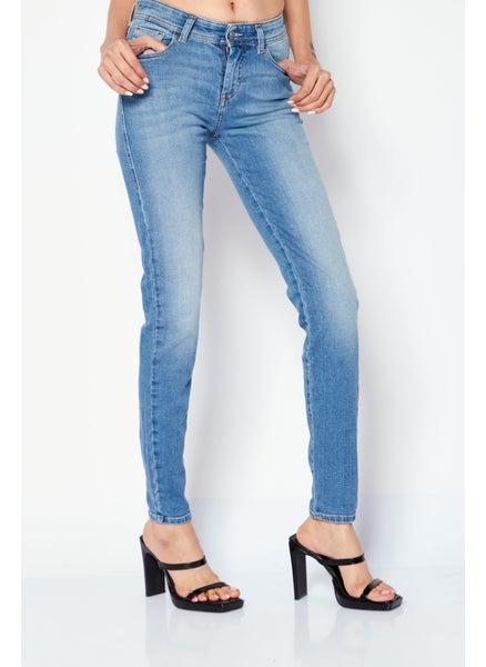 اشتري Women Super Skinny Fit Washed Stretchable Jeans, Blue في الامارات